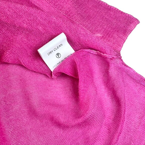 NWT FreeLoader Linen Blend Sweater Sz.L Pink Overdye Distressed Longline Grunge - Picture 6 of 10